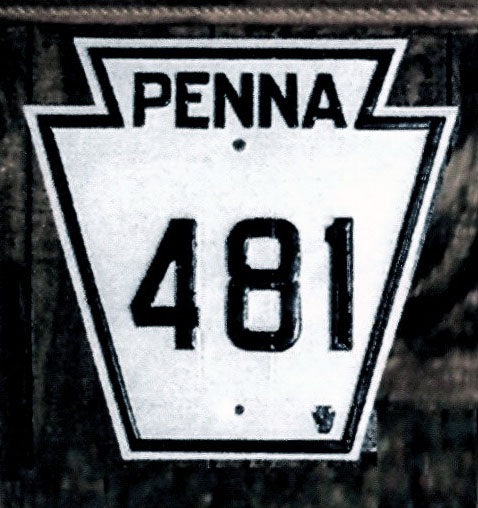 Pennsylvania State Highway 481 sign.