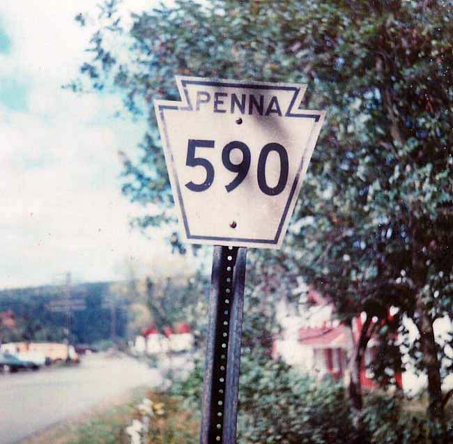 Pennsylvania State Highway 590 sign.