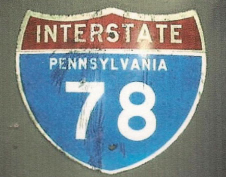 Pennsylvania Interstate 78 sign.