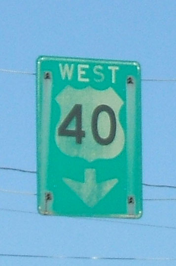 Pennsylvania U.S. Highway 40 sign.