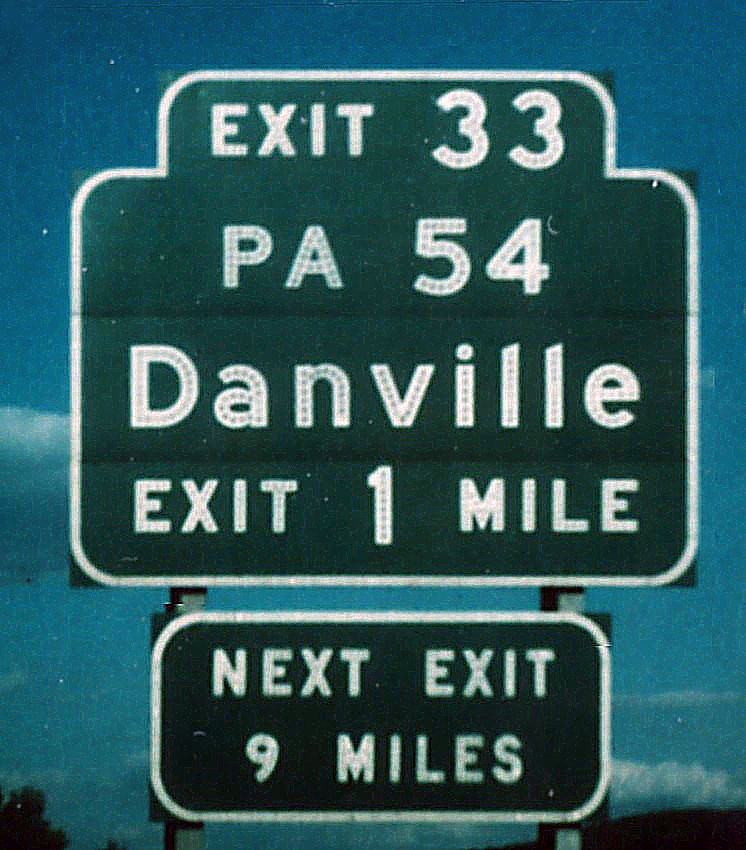 Pennsylvania State Highway 54 sign.