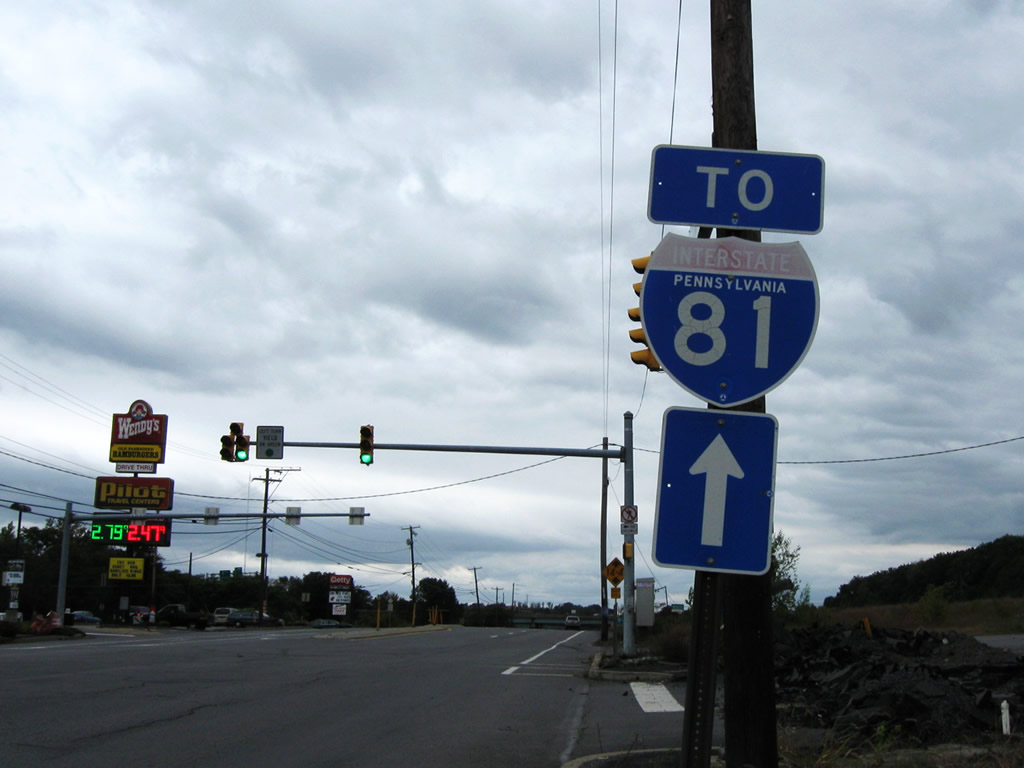Pennsylvania Interstate 81 sign.