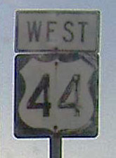Rhode Island U.S. Highway 44 sign.