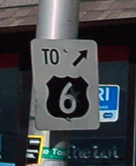 Rhode Island U.S. Highway 6 sign.