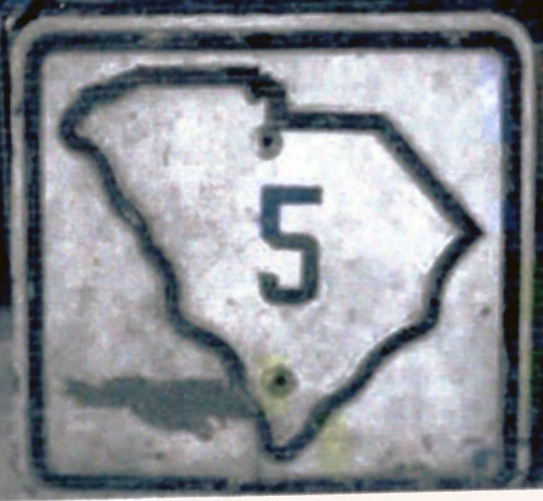 South Carolina State Highway 5 sign.