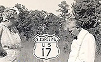 South Carolina U.S. Highway 17 sign.