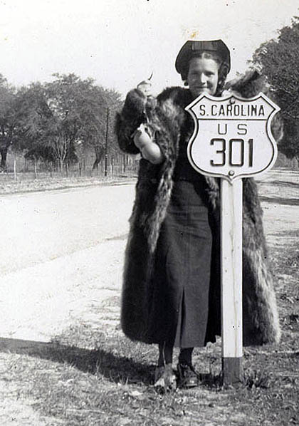 South Carolina U.S. Highway 301 sign.