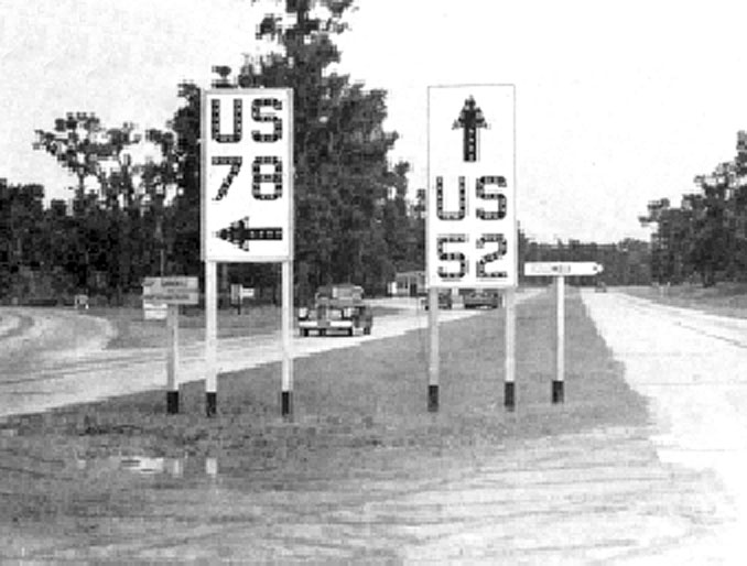 South Carolina - U.S. Highway 78 and U.S. Highway 52 sign.
