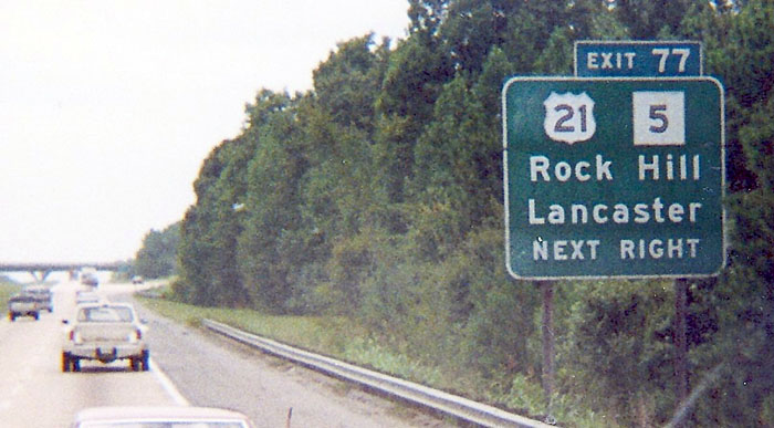 South Carolina - State Highway 5 and U.S. Highway 21 sign.