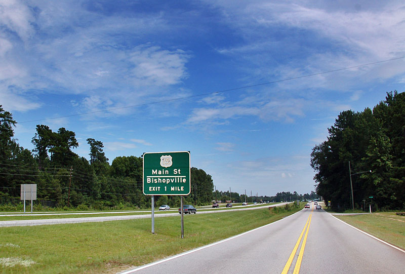 South Carolina U.S. Highway 15 sign.