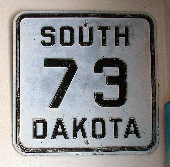 South Dakota State Highway 73 sign.