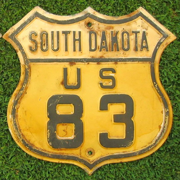South Dakota U.S. Highway 83 sign.