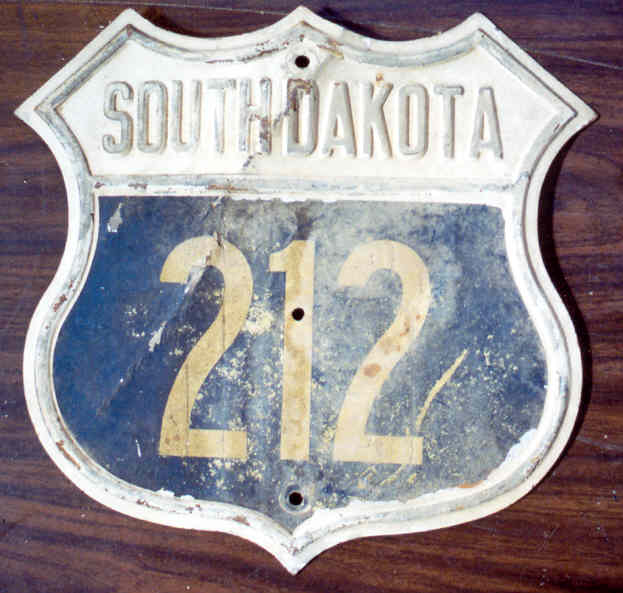 South Dakota - U.S. Highway 16 and U.S. Highway 212 sign.