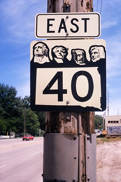 South Dakota State Highway 40 sign.