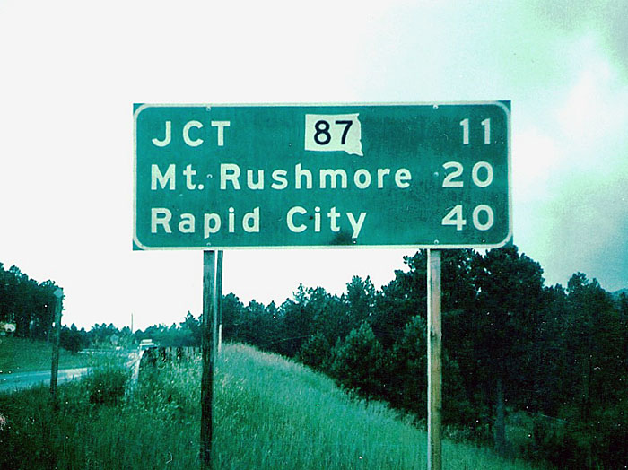 South Dakota State Highway 87 sign.