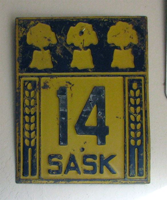 Saskatchewan Provincial Highway 14 sign.