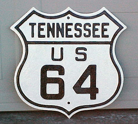 Tennessee U.S. Highway 64 sign.