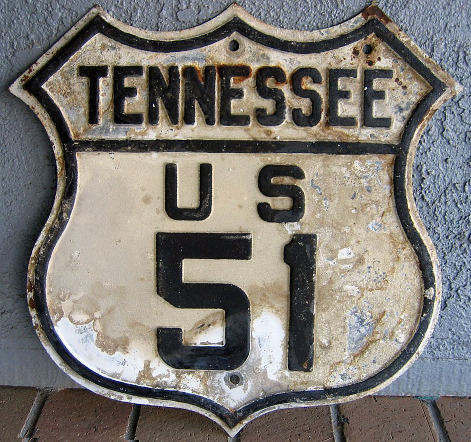 Tennessee U.S. Highway 51 sign.
