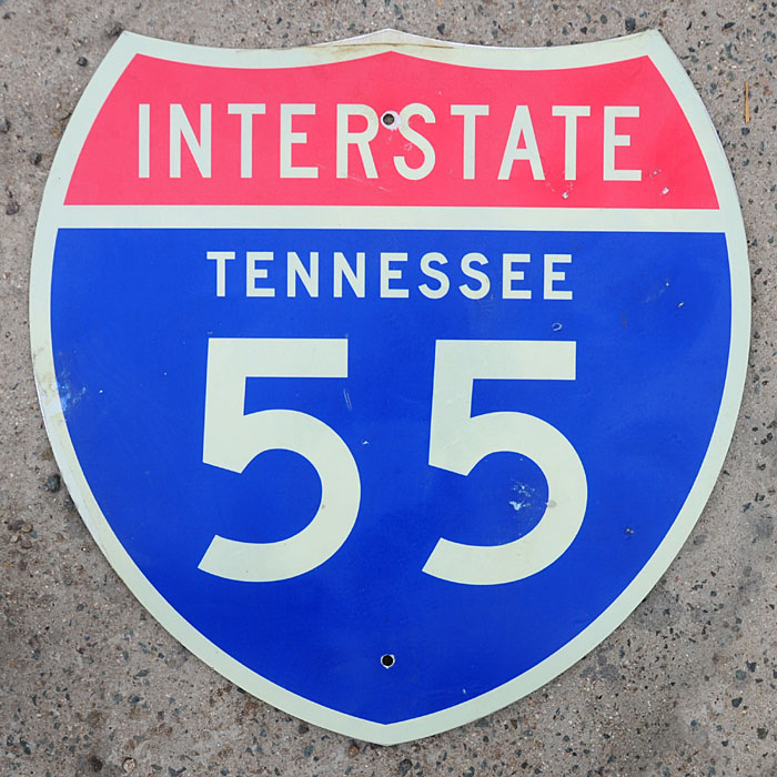 Tennessee - Interstate 55, U.S. Highway 61, and U.S. Highway 70 sign.