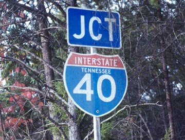 Tennessee Interstate 40 sign.