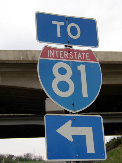 Tennessee Interstate 81 sign.