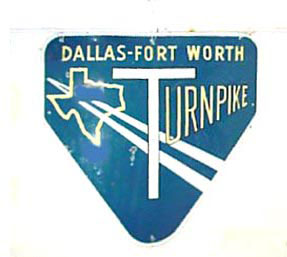 Texas Dallas-Fort Worth Turnpike sign.