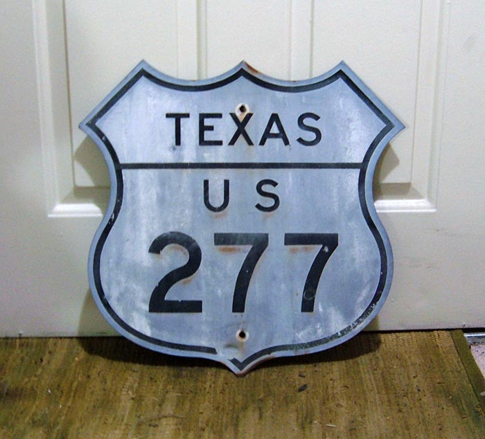 Texas U.S. Highway 277 sign.
