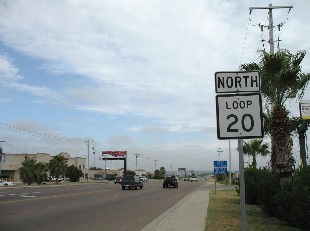 Texas state loop road 20 sign.
