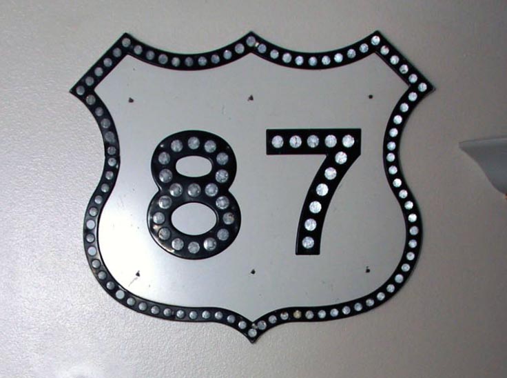 Texas U.S. Highway 87 sign.