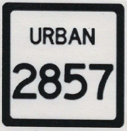 Texas urban route 2857 sign.