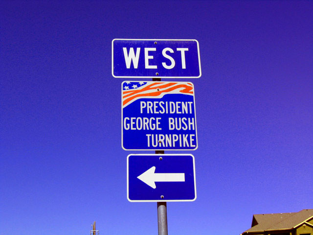 Texas President George Bush Turnpike sign.