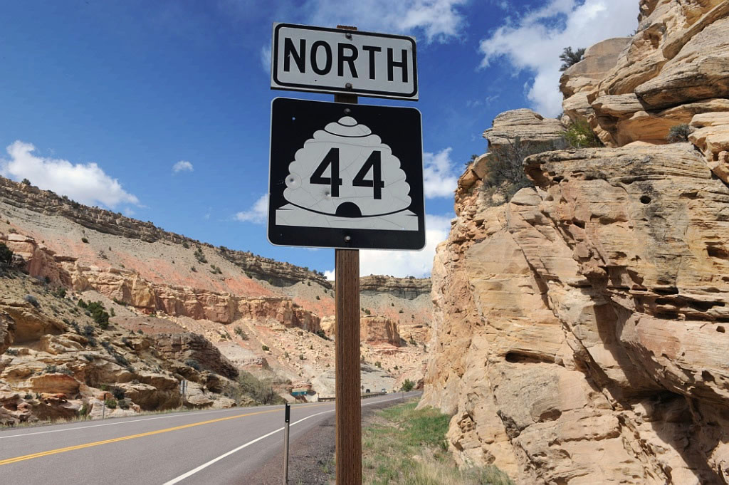 Utah State Highway 44 sign.
