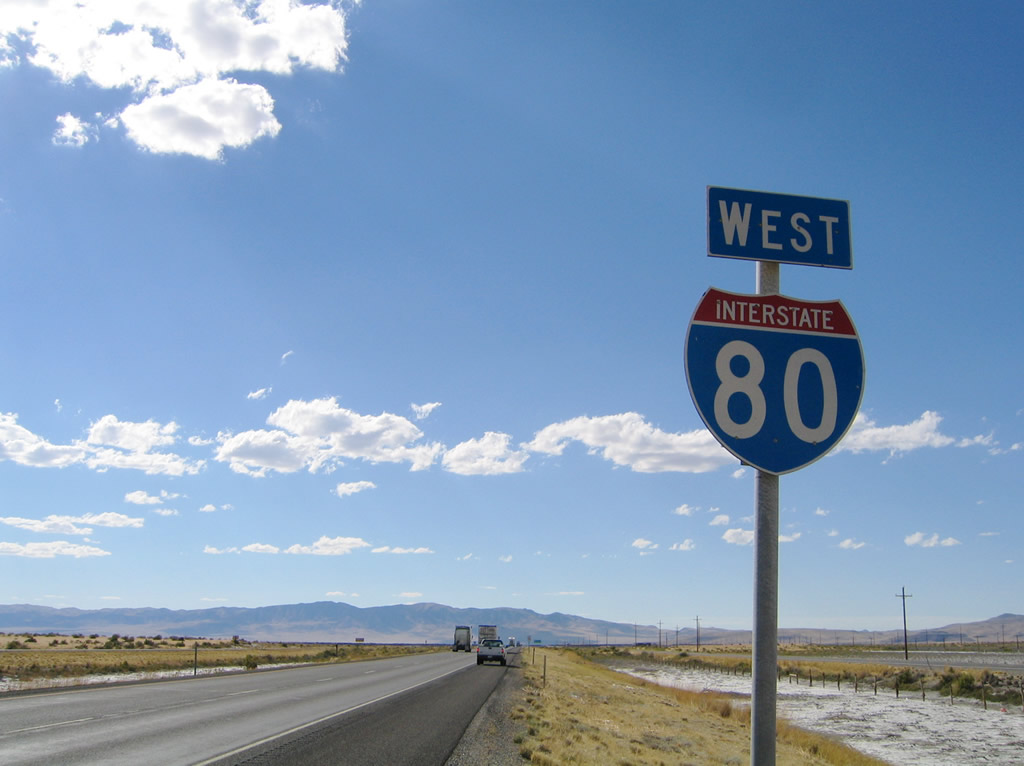 Utah Interstate 80 sign.