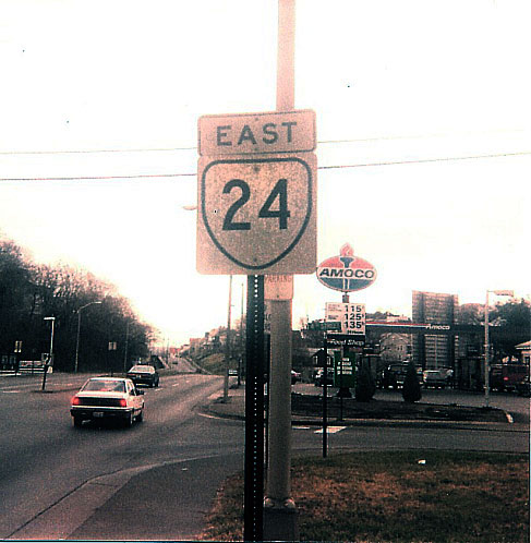 Virginia State Highway 24 sign.