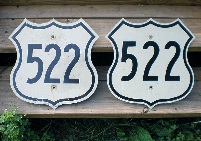 Virginia U.S. Highway 522 sign.