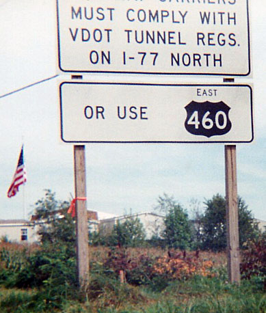 Virginia U.S. Highway 460 sign.