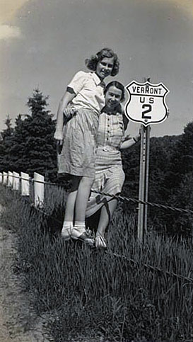 Vermont U.S. Highway 2 sign.