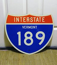 Vermont Interstate 189 sign.