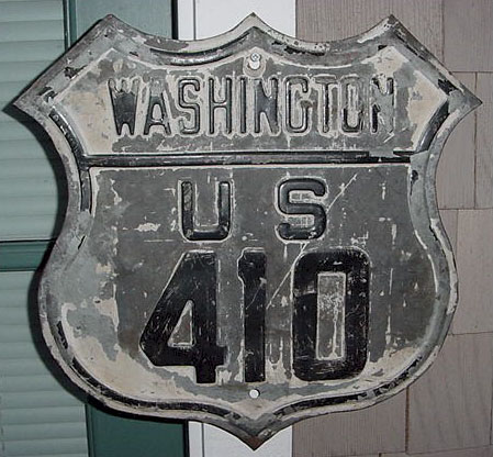 Washington U.S. Highway 410 sign.