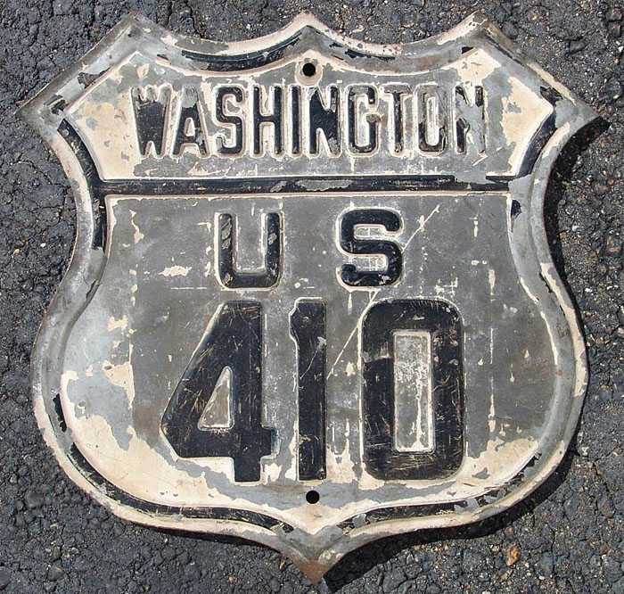 Washington U.S. Highway 410 sign.