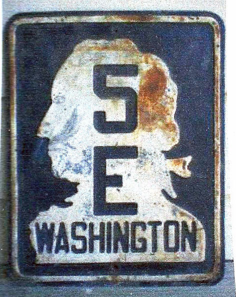 Washington State Highway 5E sign.