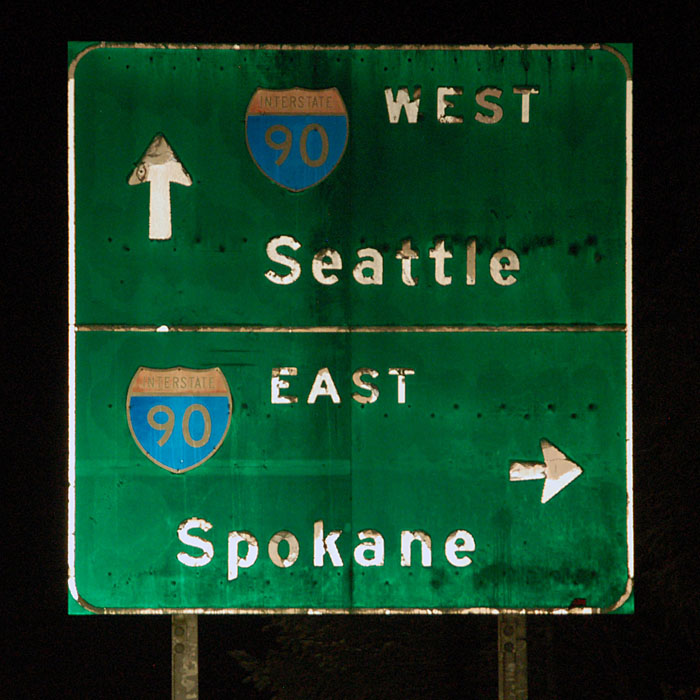 Washington Interstate 90 sign.