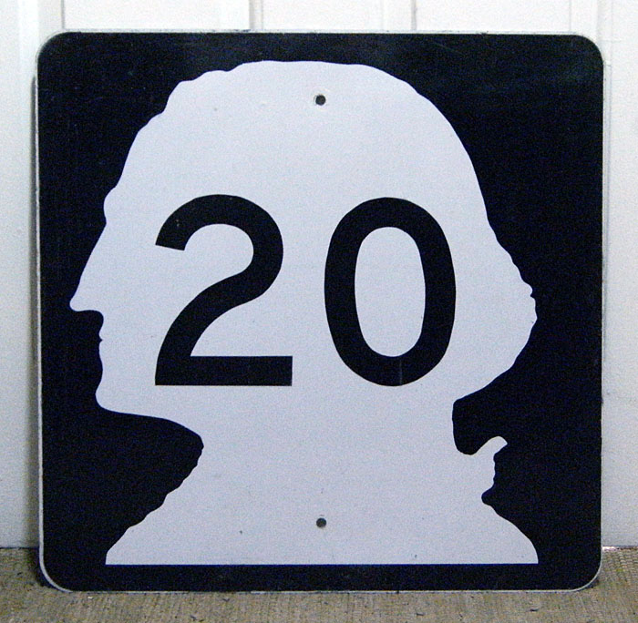 Washington State Highway 20 sign.