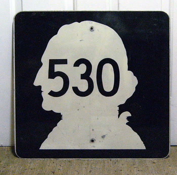 Washington State Highway 530 sign.