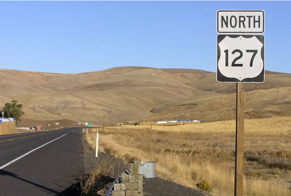 Washington U.S. Highway 127 sign.