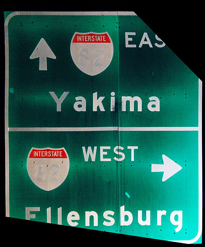Washington Interstate 82 sign.