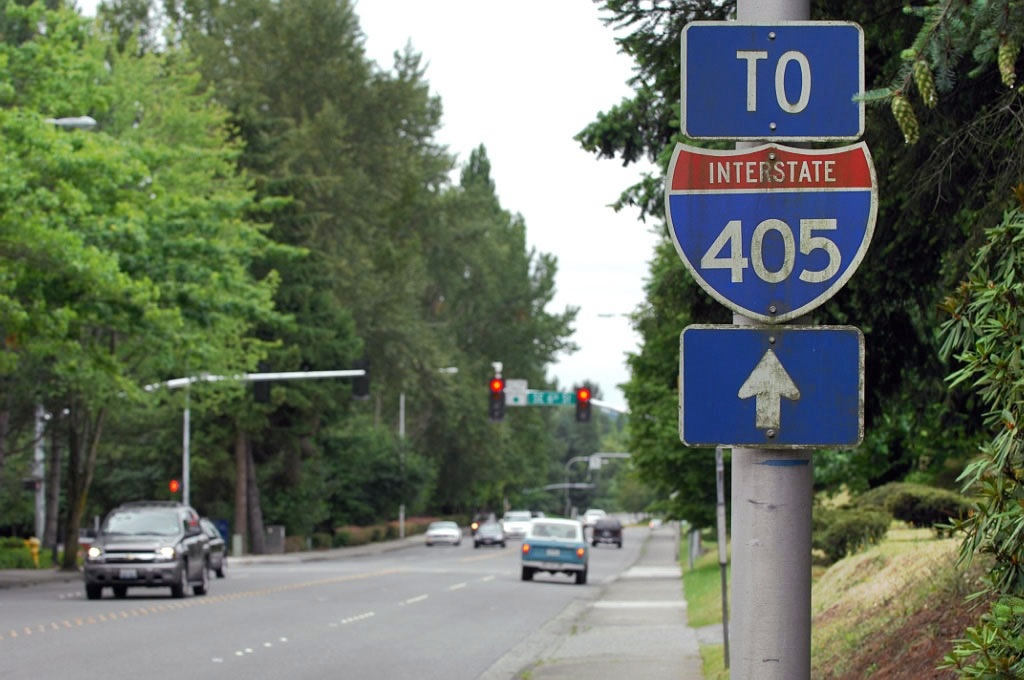 Washington Interstate 405 sign.