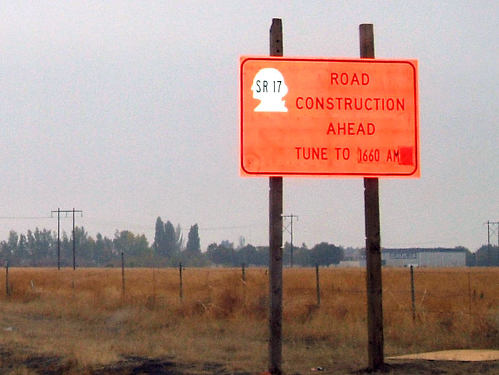 Washington State Highway 17 sign.