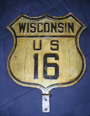 Wisconsin U.S. Highway 16 sign.