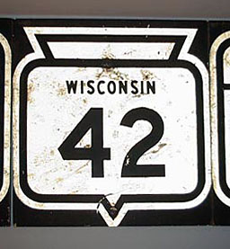 Wisconsin State Highway 42 sign.